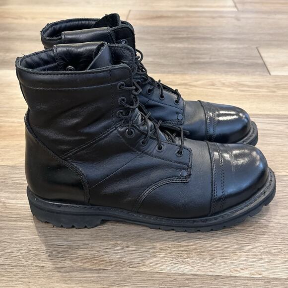 Rocky 2091 Side Zipper Jump Boots 7” Black Leather Men’s 13W EUC Paratrooper